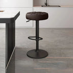 Tabourets de bar pivotants réglables revêtus de cuir