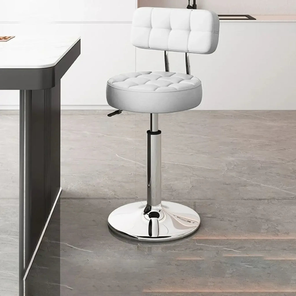 Tabourets de bar pivotants réglables revêtus de cuir