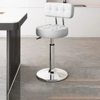 Tabourets de bar pivotants réglables revêtus de cuir