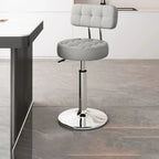 Tabourets de bar pivotants réglables revêtus de cuir
