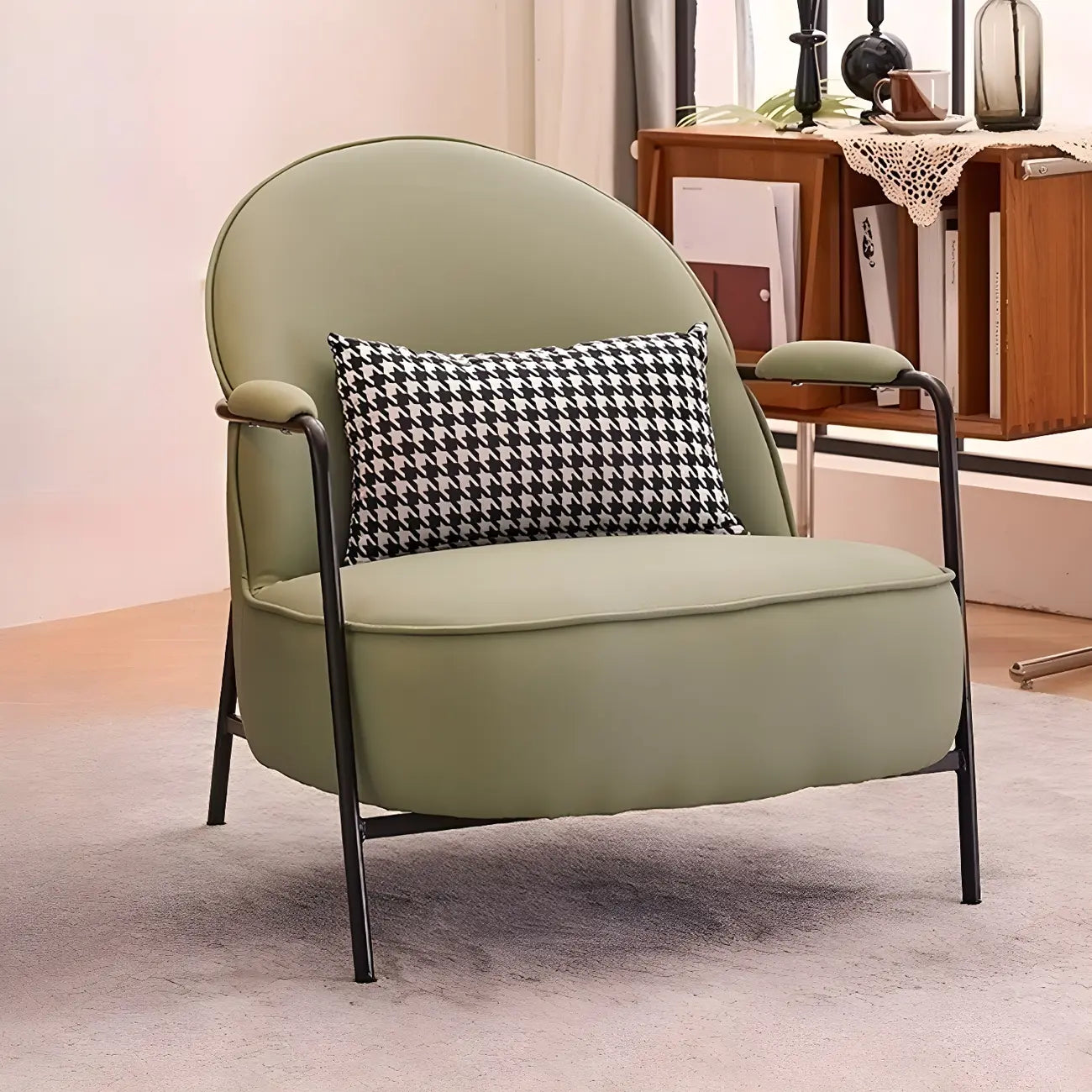 Fauteuil moderne en cuir, résistant à l'eau et aux rayures
