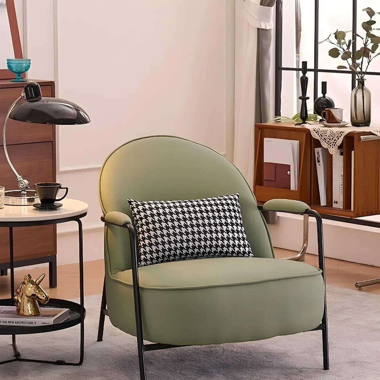 Fauteuil moderne en cuir, résistant à l'eau et aux rayures