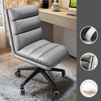 Chaise de bureau pivotante réglable en cuir moderne