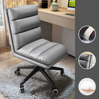 Chaise de bureau pivotante réglable en cuir moderne