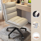Chaise de bureau pivotante réglable en cuir moderne