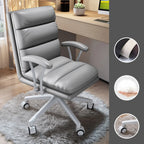 Chaise de bureau pivotante réglable en cuir moderne