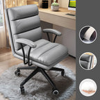 Chaise de bureau pivotante réglable en cuir moderne