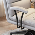 Chaise de bureau pivotante réglable en cuir moderne