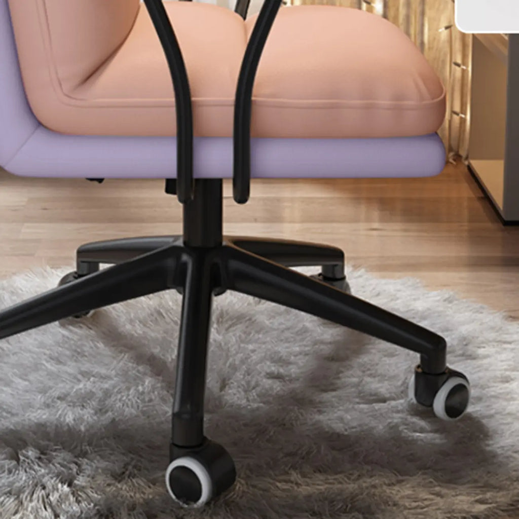 Chaise de bureau pivotante réglable en cuir moderne