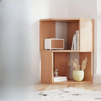 Bibliothèque d'angle moderne à 7 étagères en bois blanc