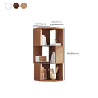 Bibliothèque d'angle moderne à 7 étagères en bois blanc