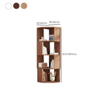 Bibliothèque d'angle moderne à 7 étagères en bois blanc