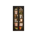 Armoire de rangement moderne à étagères réglables en métal noir