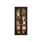 Armoire de rangement moderne à étagères réglables en métal noir