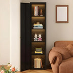 Armoire de rangement moderne à étagères réglables en métal noir