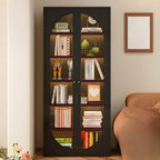 Armoire de rangement moderne à étagères réglables en métal noir