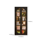 Armoire de rangement moderne à étagères réglables en métal noir