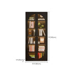 Armoire de rangement moderne à étagères réglables en métal noir
