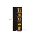 Armoire de rangement moderne à étagères réglables en métal noir