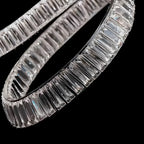 Lustre linéaire LED moderne en cristal spiralé artistique à intensité variable