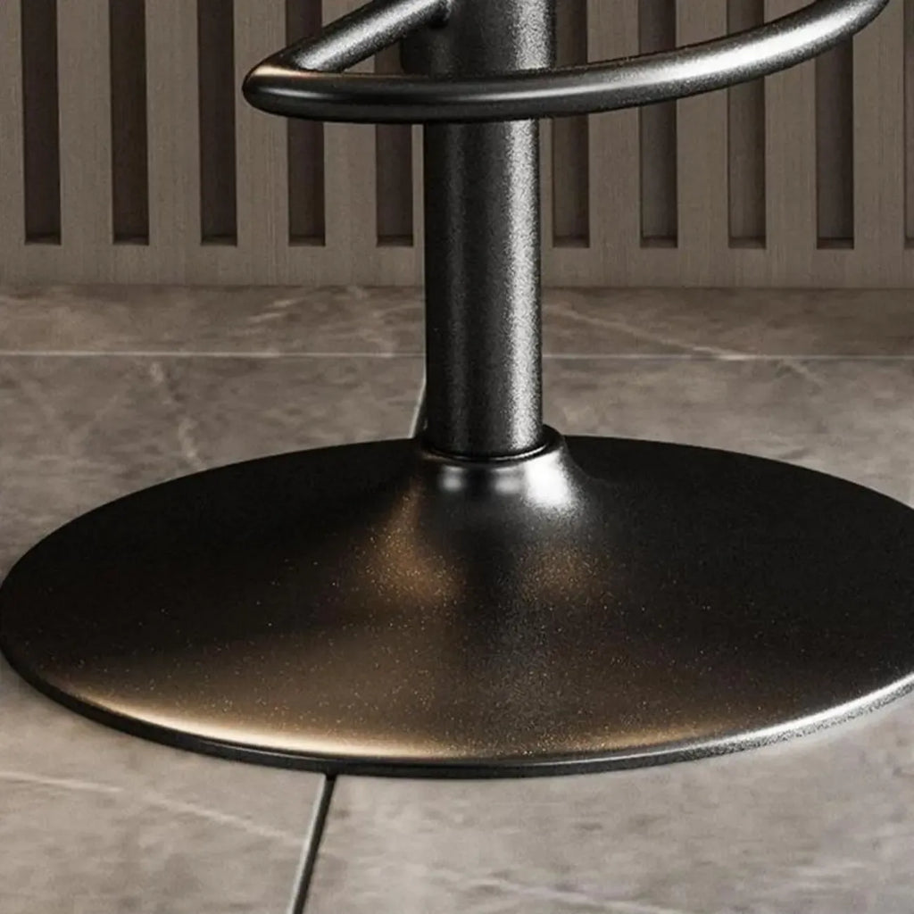 Tabourets de bar pivotants réglables en cuir moderne avec dossier
