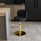 Tabourets de bar pivotants réglables en cuir moderne avec dossier
