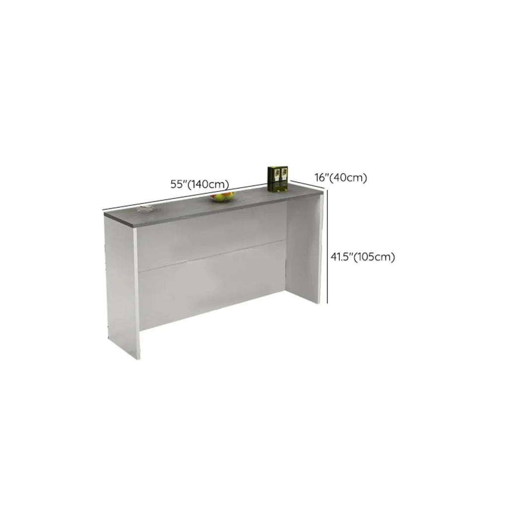 Table de bar élégante avec plateau en pierre et bois pour salon