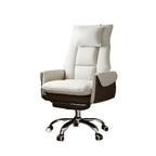 Fauteuil de bureau pivotant ergonomique moderne en cuir à dossier haut