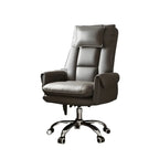 Fauteuil de bureau pivotant ergonomique moderne en cuir à dossier haut