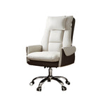 Fauteuil de bureau pivotant ergonomique moderne en cuir à dossier haut