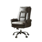 Fauteuil de bureau pivotant ergonomique moderne en cuir à dossier haut