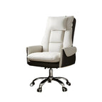 Fauteuil de bureau pivotant ergonomique moderne en cuir à dossier haut
