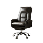 Fauteuil de bureau pivotant ergonomique moderne en cuir à dossier haut