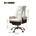 Fauteuil de bureau pivotant ergonomique moderne en cuir à dossier haut