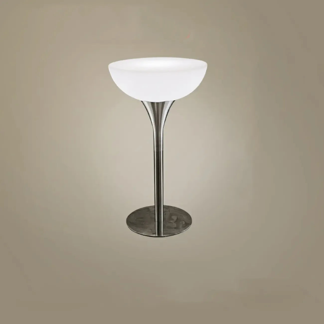 Tables de bar modernes en acrylique blanc et métal argenté