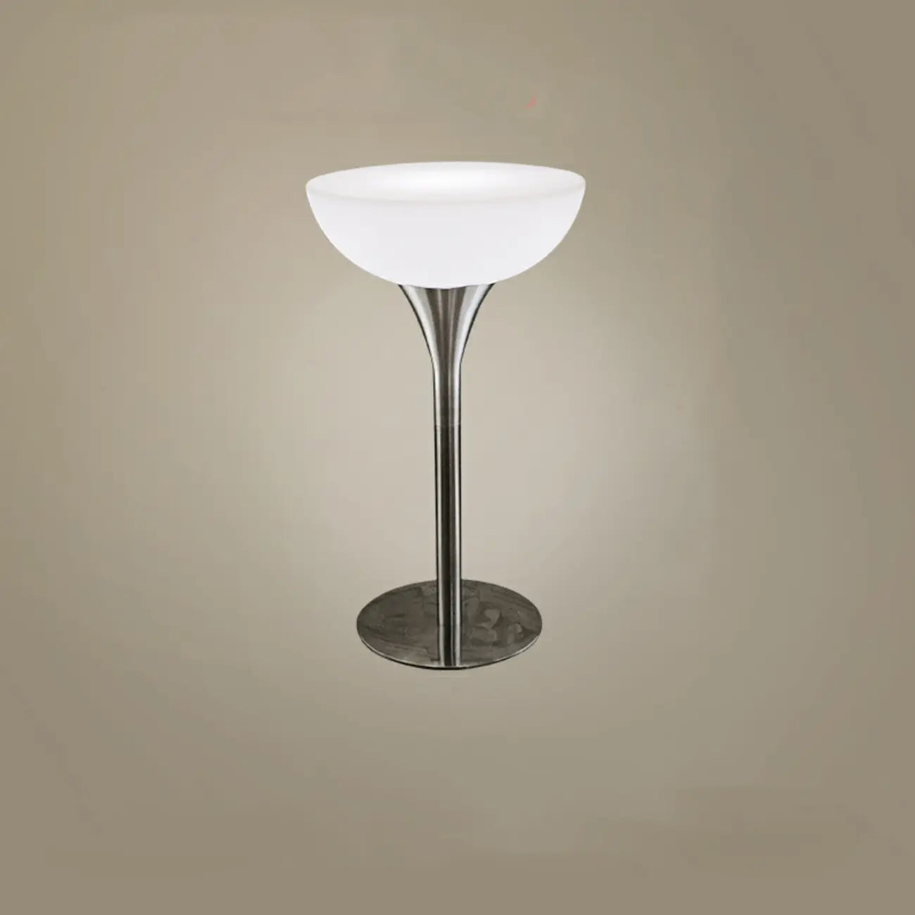 Tables de bar modernes en acrylique blanc et métal argenté