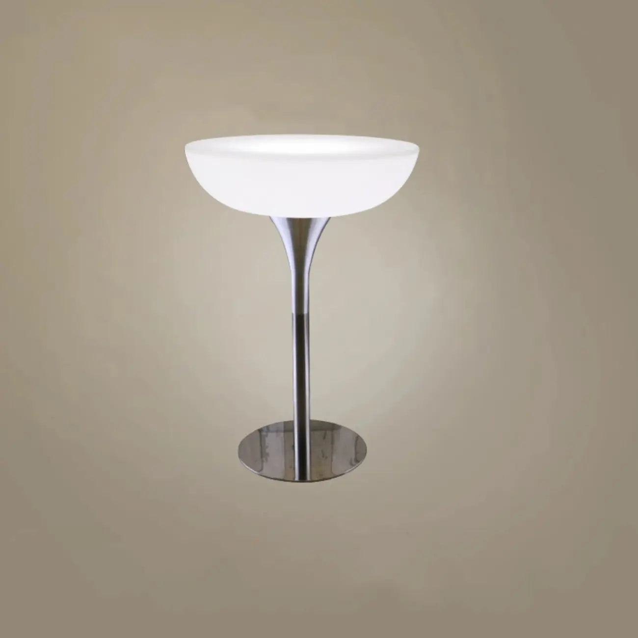 Tables de bar modernes en acrylique blanc et métal argenté