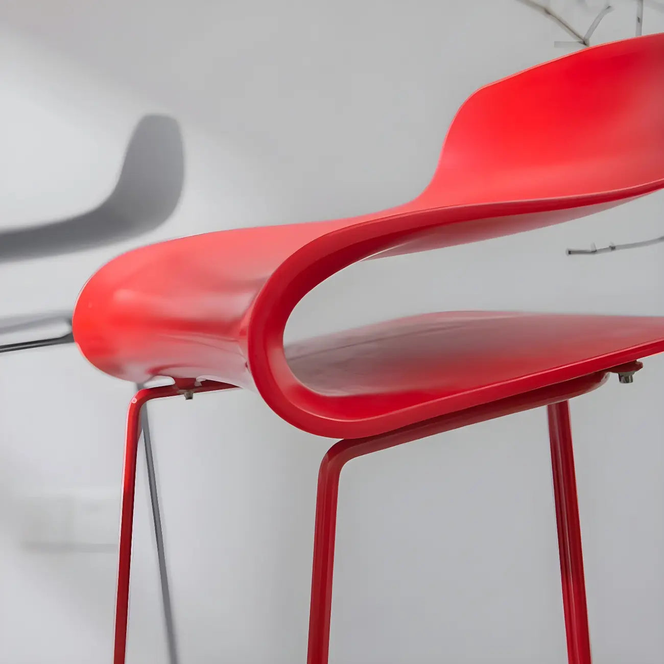 Sgabello da bar senza schienale in acrilico, elegante e resistente, altezza bancone