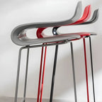Sgabello da bar senza schienale in acrilico, elegante e resistente, altezza bancone