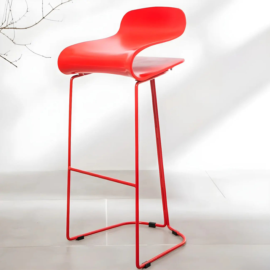Sgabello da bar senza schienale in acrilico, elegante e resistente, altezza bancone