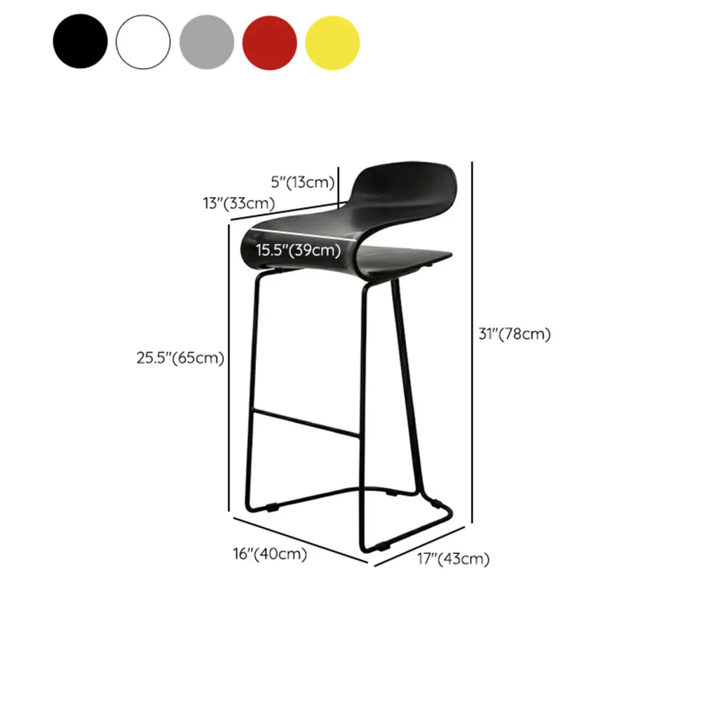 Sgabello da bar senza schienale in acrilico, elegante e resistente, altezza bancone