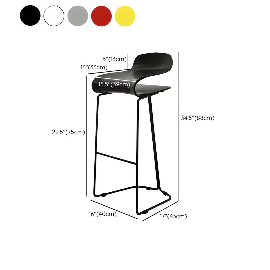 Sgabello da bar senza schienale in acrilico, elegante e resistente, altezza bancone