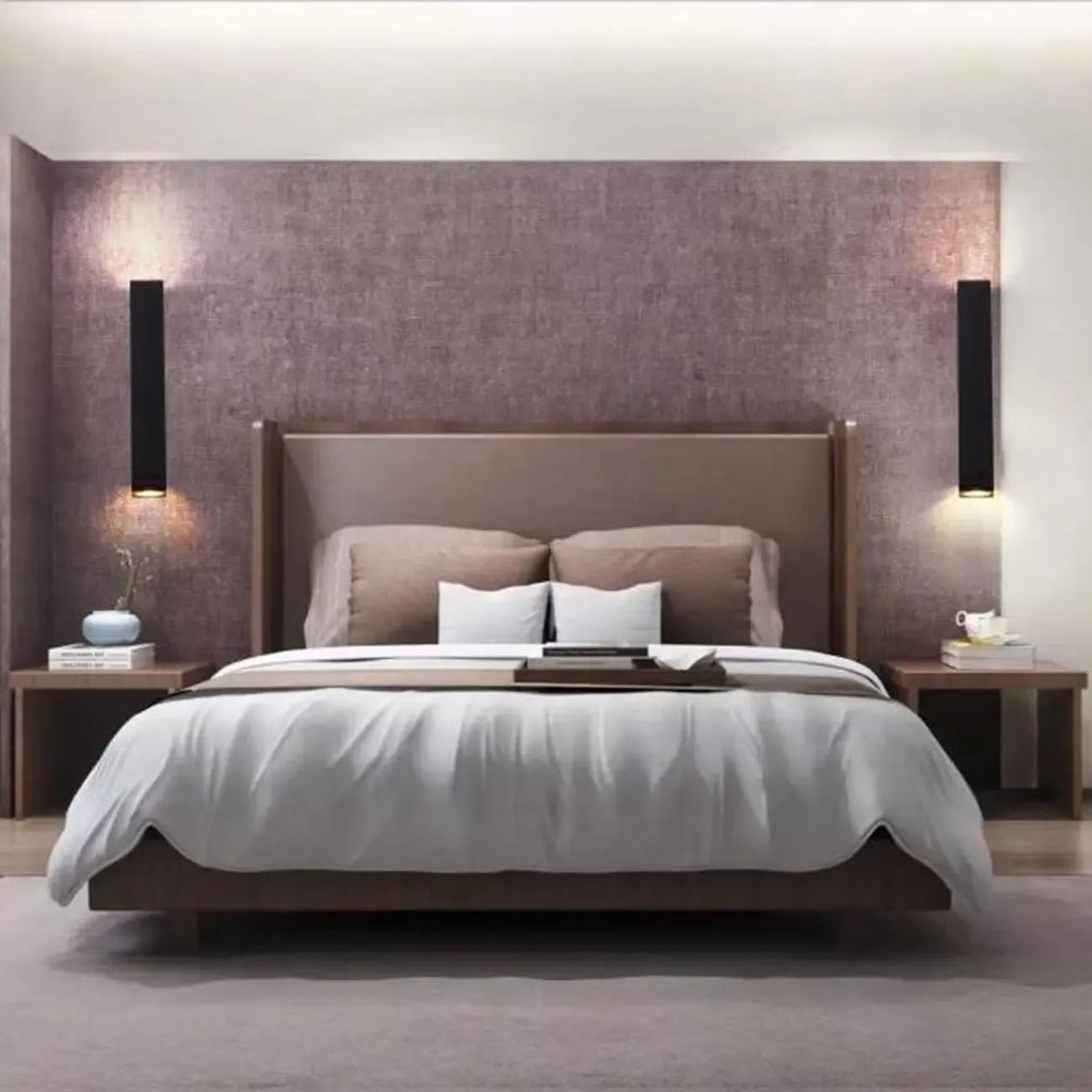 Applique murale moderne noire à 2 lumières (éclairage haut et bas) pour intérieur