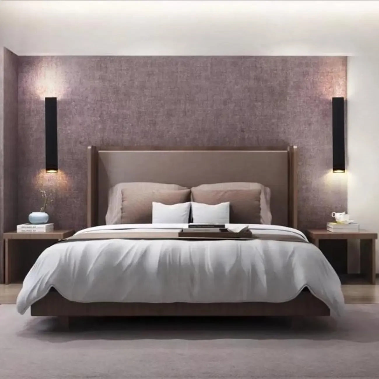 Applique murale moderne noire à 2 lumières (éclairage haut et bas) pour intérieur