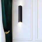 Applique murale moderne noire à 2 lumières (éclairage haut et bas) pour intérieur