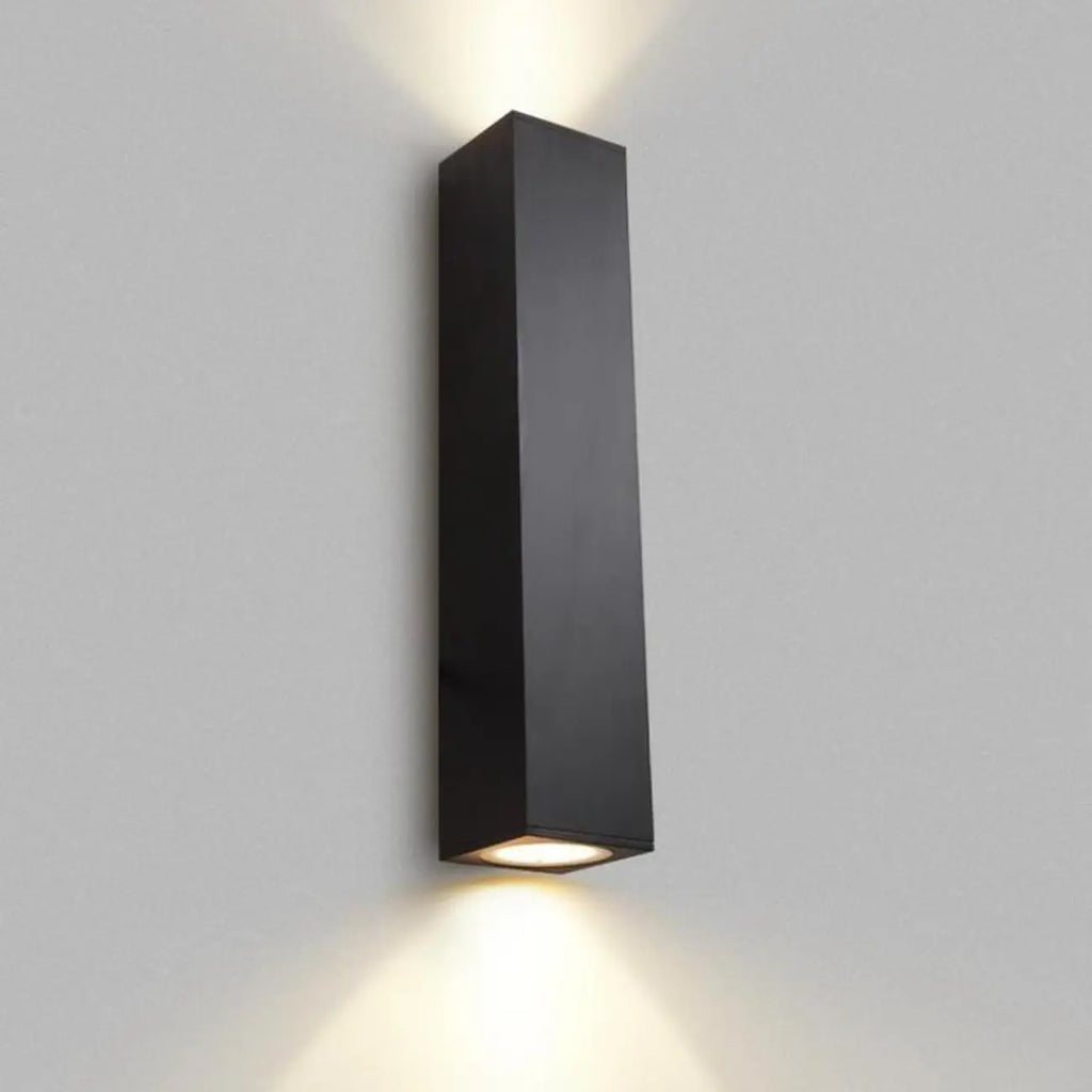 Applique murale moderne noire à 2 lumières (éclairage haut et bas) pour intérieur