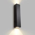 Applique murale moderne noire à 2 lumières (éclairage haut et bas) pour intérieur