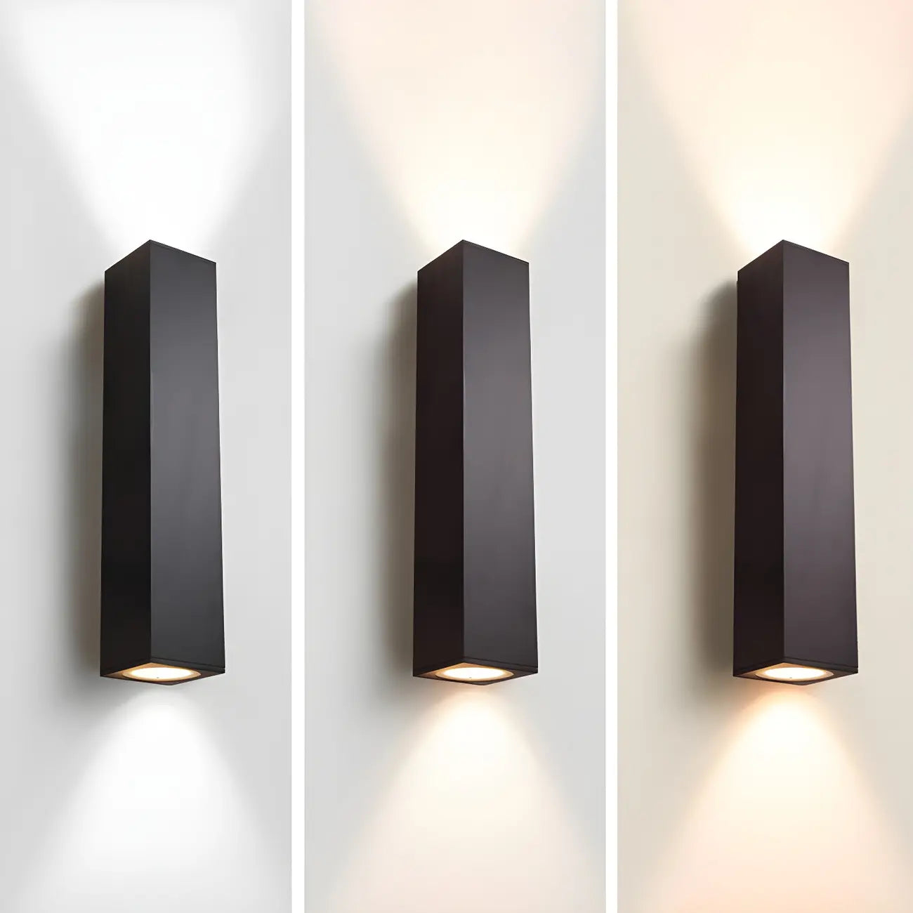 Applique murale moderne noire à 2 lumières (éclairage haut et bas) pour intérieur