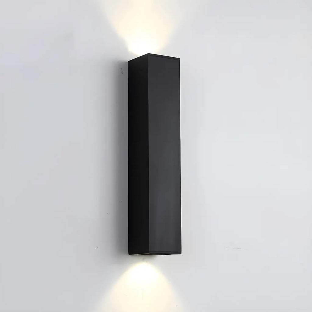 Applique murale moderne noire à 2 lumières (éclairage haut et bas) pour intérieur