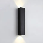 Applique murale moderne noire à 2 lumières (éclairage haut et bas) pour intérieur